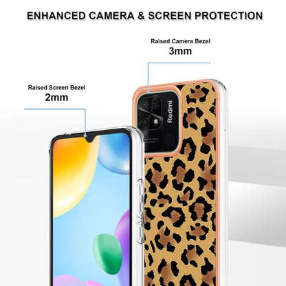 For Xiaomi Redmi 10C Electroplating Marble Dual-side IMD Phone Case(Leopard Print) - Xiaomi Cases by PMC Jewellery | Online Shopping South Africa | PMC Jewellery | Buy Now Pay Later Mobicred