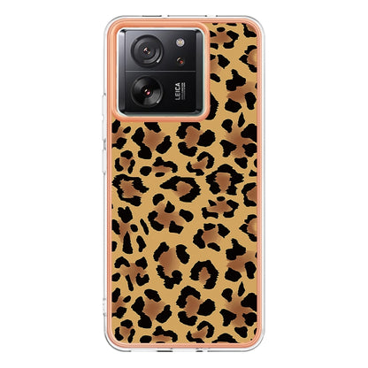 For Xiaomi 13T/13T Pro Electroplating Marble Dual-side IMD Phone Case(Leopard Print) - Xiaomi Cases by PMC Jewellery | Online Shopping South Africa | PMC Jewellery | Buy Now Pay Later Mobicred