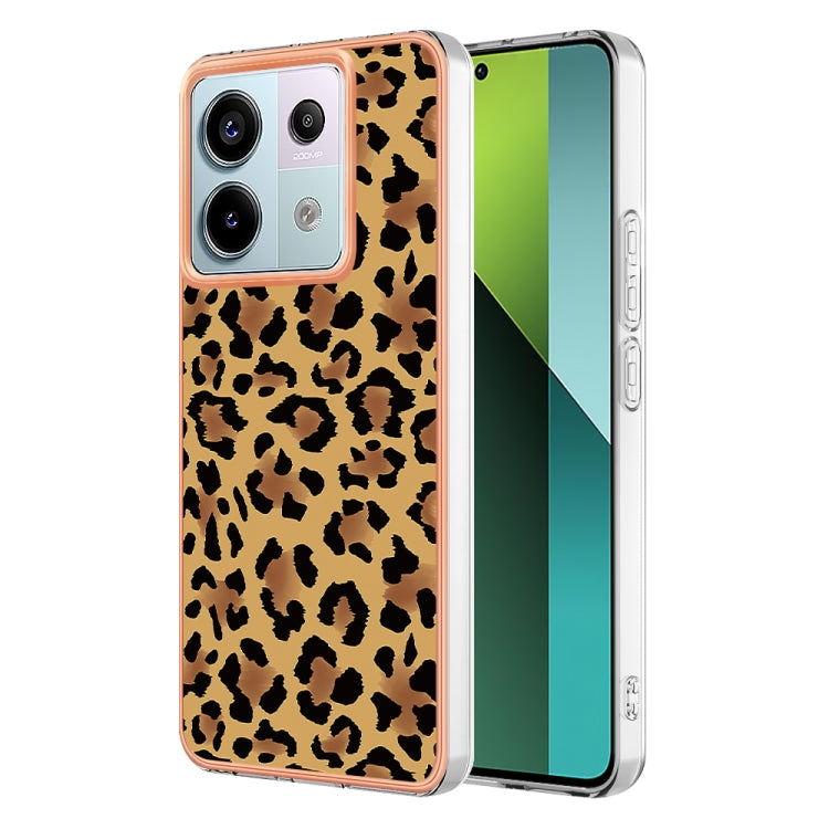 For Xiaomi Redmi Note 13 Pro 5G Global Electroplating Marble Dual-side IMD Phone Case(Leopard Print) - Note 13 Pro Cases by PMC Jewellery | Online Shopping South Africa | PMC Jewellery | Buy Now Pay Later Mobicred