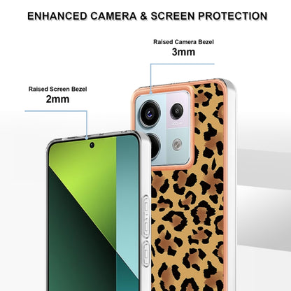 For Xiaomi Redmi Note 13 Pro 5G Global Electroplating Marble Dual-side IMD Phone Case(Leopard Print) - Note 13 Pro Cases by PMC Jewellery | Online Shopping South Africa | PMC Jewellery | Buy Now Pay Later Mobicred