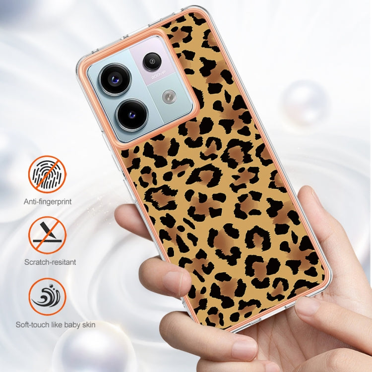 For Xiaomi Redmi Note 13 Pro 5G Global Electroplating Marble Dual-side IMD Phone Case(Leopard Print) - Note 13 Pro Cases by PMC Jewellery | Online Shopping South Africa | PMC Jewellery | Buy Now Pay Later Mobicred