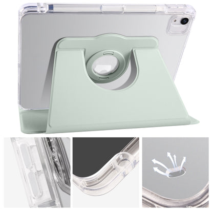 For iPad Air 11 2024 Clear Acrylic 360 Rotation Detachable Leather Tablet Case(Light Green) - iPad Air 11 2024 Cases by PMC Jewellery | Online Shopping South Africa | PMC Jewellery | Buy Now Pay Later Mobicred