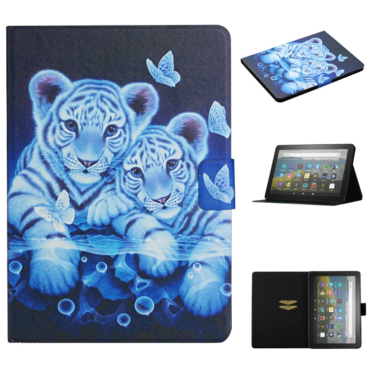 For Amazon Kindle Fire Max 11 Colored Drawing Smart Leather Tablet Case(Tiger) - Amazon by PMC TechLife | Online Shopping South Africa | PMC TechLife | Buy Now Pay Later Mobicred