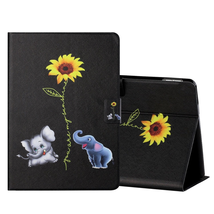 For Amazon Kindle Fire Max 11 Colored Drawing Smart Leather Tablet Case(Elephants) - Amazon by PMC TechLife | Online Shopping South Africa | PMC TechLife | Buy Now Pay Later Mobicred