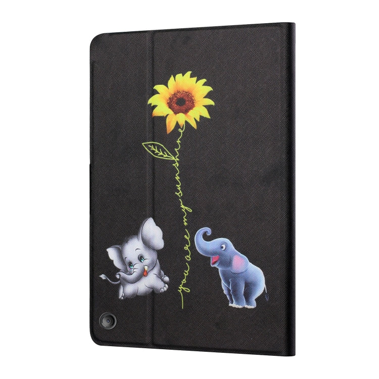 For Amazon Kindle Fire Max 11 Colored Drawing Smart Leather Tablet Case(Elephants) - Amazon by PMC TechLife | Online Shopping South Africa | PMC TechLife | Buy Now Pay Later Mobicred