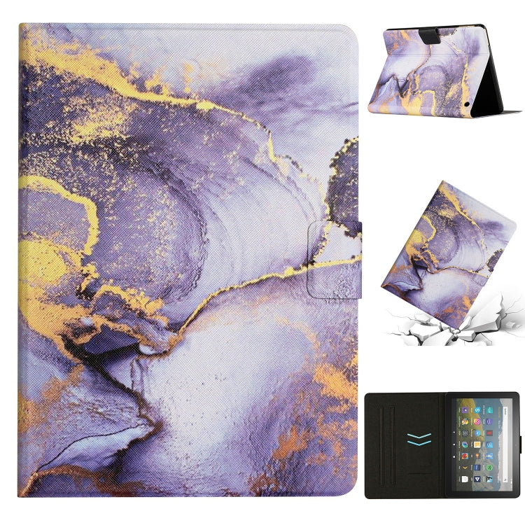 For Amazon Kindle Fire Max 11 Colored Drawing Marble Smart Leather Tablet Case(Purple Marble) - free shipping - PMC TechLife - Order now!