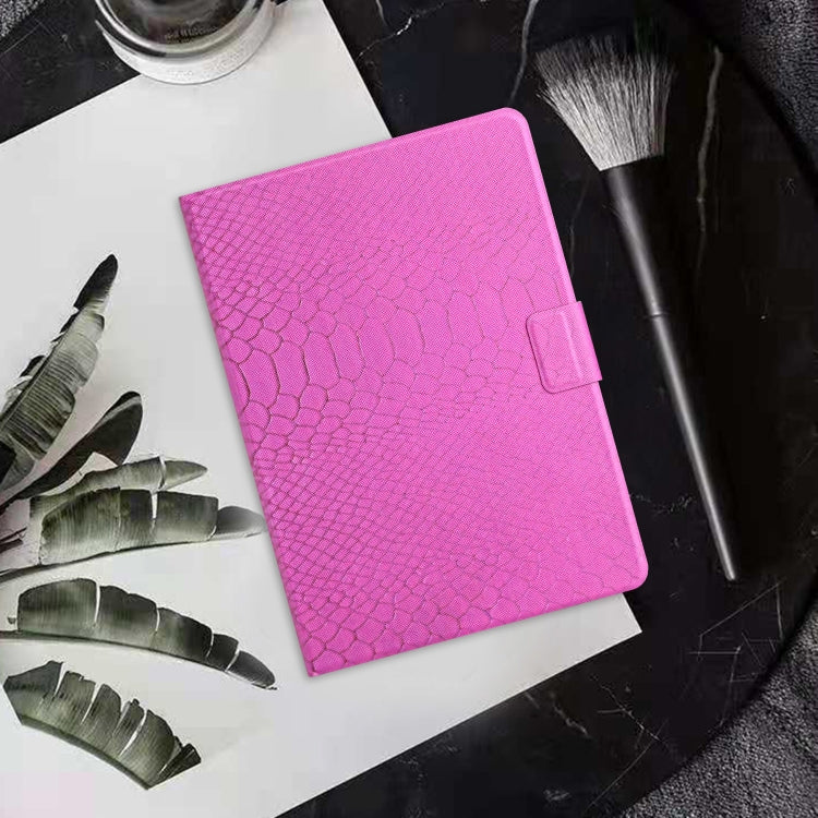 For Amazon Kindle Fire Max 11 Crocodile Texture Smart Leather Tablet Case(Rose Red) - Amazon by PMC TechLife | Online Shopping South Africa | PMC TechLife | Buy Now Pay Later Mobicred
