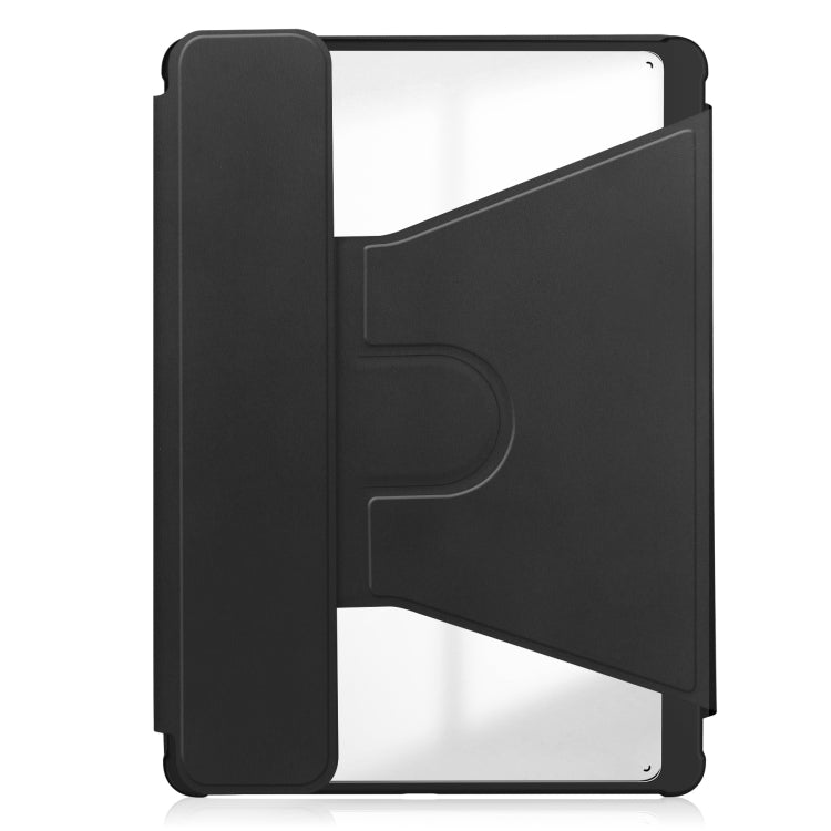 For Samsung Galaxy Tab A9+ 360 Rotation Transparent Smart Leather Case with Keyboard(Black) - Galaxy Tab A9+ by PMC TechLife | Online Shopping South Africa | PMC TechLife