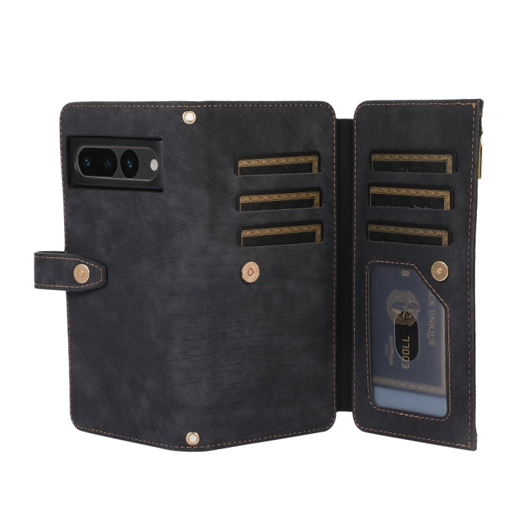 For Google Pixel 7 Pro Dream 9-Card Wallet Zipper Bag Leather Phone Case(Black) - Google Cases by PMC TechLife | Online Shopping South Africa | PMC TechLife | Buy Now Pay Later Mobicred