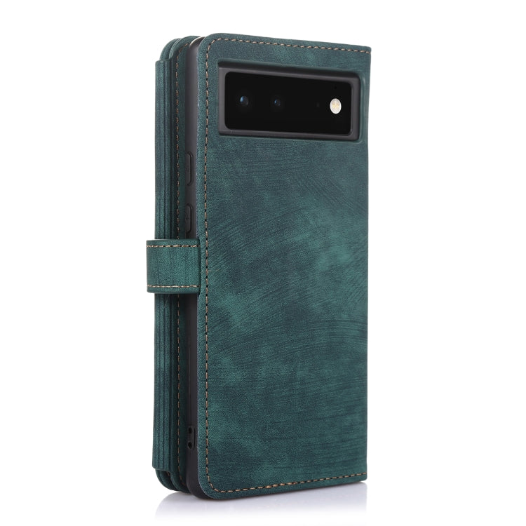 For Google Pixel 6 Dream 9-Card Wallet Zipper Bag Leather Phone Case(Green) - Google Cases by PMC Jewellery | Online Shopping South Africa | PMC Jewellery | Buy Now Pay Later Mobicred