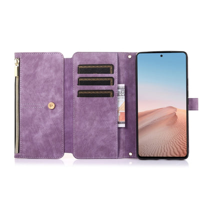 For Google Pixel 6 Dream 9-Card Wallet Zipper Bag Leather Phone Case(Purple) - Google Cases by PMC Jewellery | Online Shopping South Africa | PMC Jewellery | Buy Now Pay Later Mobicred