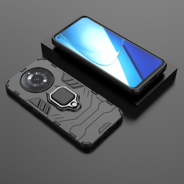 For Realme 11 Magnetic Ring Holder PC + TPU Phone Case(Black) - Realme Cases by PMC TechLife | Online Shopping South Africa | PMC TechLife | Buy Now Pay Later Mobicred