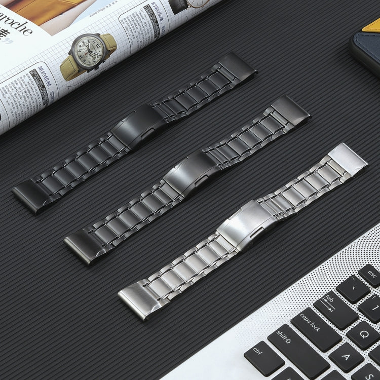 For Garmin Forerunner 965/955/945/935 22mm Quick Release Five Bead Titanium Steel Watch Band(Grey) - Watch Bands by PMC TechLife | Online Shopping South Africa | PMC TechLife