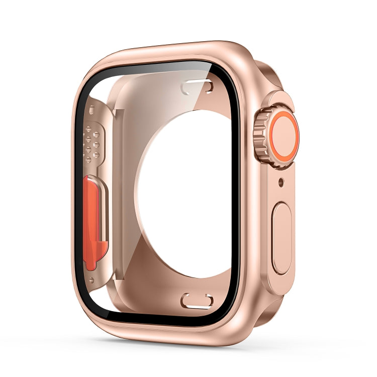 For Apple Watch Series 6 / 5 / 4 / SE 44mm Change to Ultra 49mm All-Inclusive Film Hybrid PC Watch Case(Rose Gold) - Watch Cases by PMC Jewellery | Online Shopping South Africa | PMC Jewellery | Buy Now Pay Later Mobicred