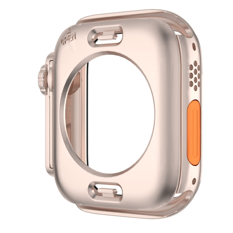 For Apple Watch Series 6 / 5 / 4 / SE 44mm Change to Ultra 49mm Waterproof All-Inclusive Film Hybrid PC Watch Case(Rose Gold) - Watch Cases by PMC Jewellery | Online Shopping South Africa | PMC Jewellery | Buy Now Pay Later Mobicred