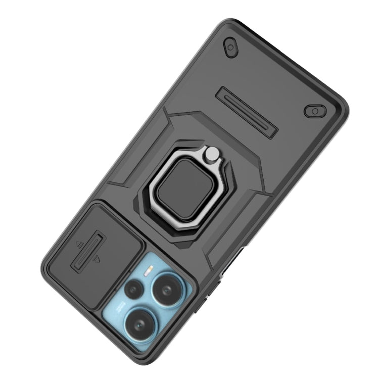 For Xiaomi Redmi Note 12 Turbo 5G Sliding Camshield TPU + PC Shockproof Phone Case with Holder(Purple) - free shipping - PMC TechLife - Order now!