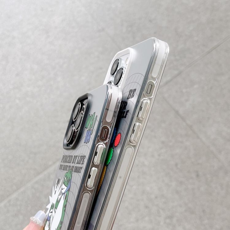 For iPhone 16 Pro Electroplated Silver Series PC Protective Phone Case(Cartoon) - free shipping - PMC TechLife - Order now!