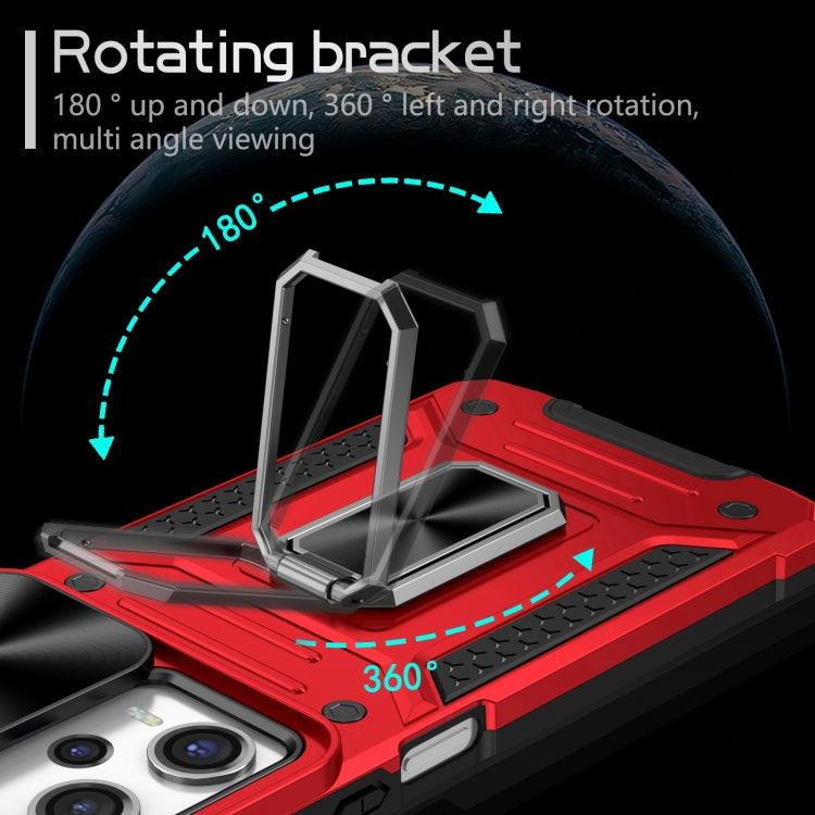 For Redmi Note 12 Pro Global Camshield Robot TPU Hybrid PC Phone Case(Red) - Xiaomi Cases by PMC TechLife | Online Shopping South Africa | PMC TechLife | Buy Now Pay Later Mobicred