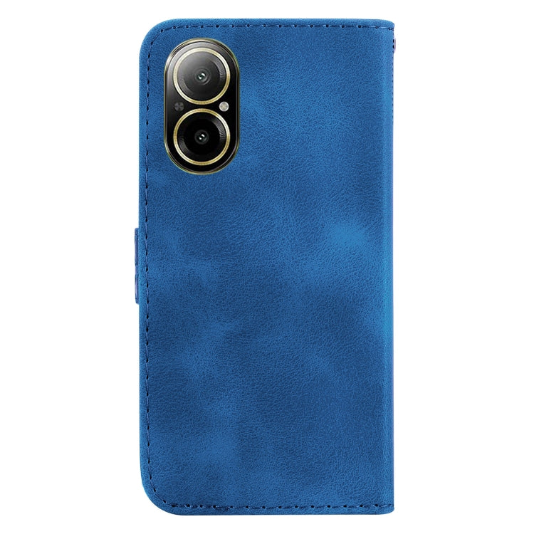 For Realme C67 4G Global 7-shaped Embossed Leather Phone Case(Blue) - C67 Cases by PMC Jewellery | Online Shopping South Africa | PMC Jewellery | Buy Now Pay Later Mobicred