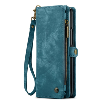 For Samsung Galaxy Z Fold5 CaseMe 008 Multifunctional Zipper Wallet Phone Leather Case(Blue) - Galaxy Z Fold5 Cases by CaseMe | Online Shopping South Africa | PMC Jewellery | Buy Now Pay Later Mobicred