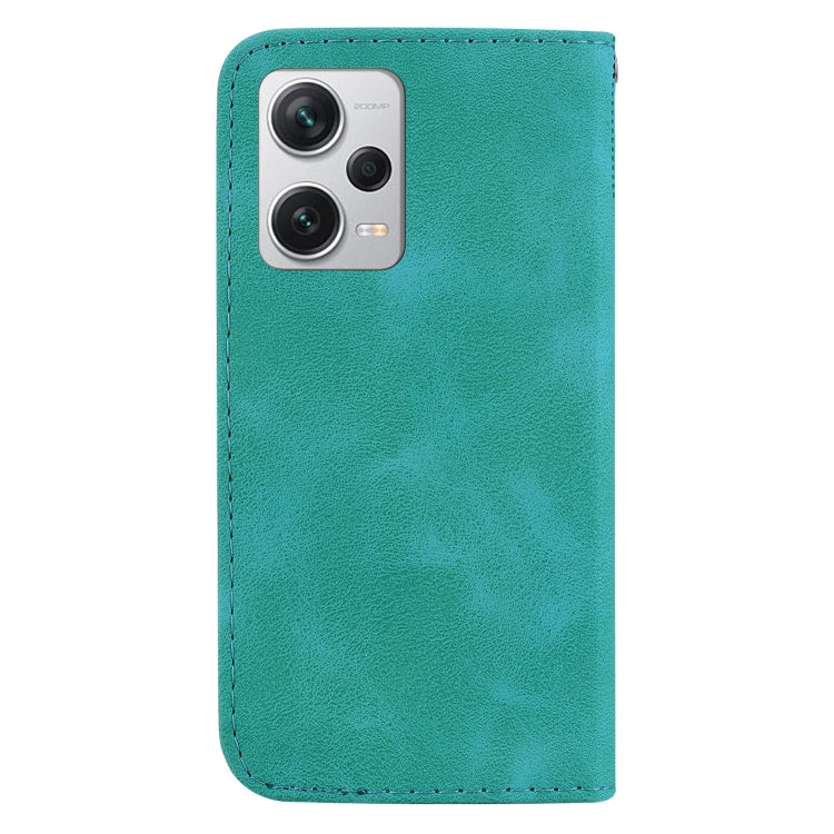 For Xiaomi Redmi Note 12 Pro+ Global 7-shaped Embossed Leather Phone Case(Green) - Xiaomi Cases by PMC Jewellery | Online Shopping South Africa | PMC Jewellery | Buy Now Pay Later Mobicred