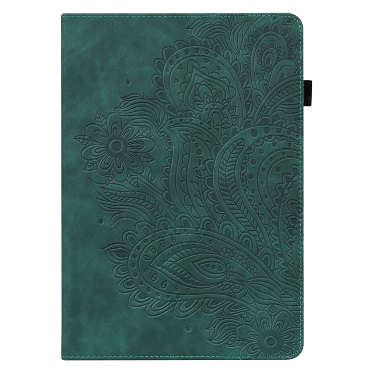 For Google Pixel Tablet Peacock Embossed Pattern Leather Tablet Case(Green) - Google by PMC TechLife | Online Shopping South Africa | PMC TechLife | Buy Now Pay Later Mobicred