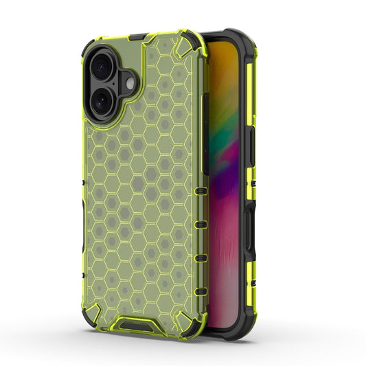 For iPhone 16 Plus Honeycomb Shockproof Phone Case(Green) - iPhone 16 Plus Cases by PMC Jewellery | Online Shopping South Africa | PMC Jewellery | Buy Now Pay Later Mobicred