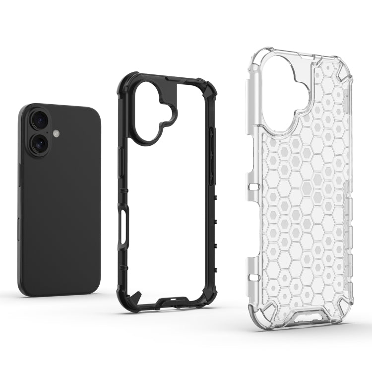 For iPhone 16 Plus Honeycomb Shockproof Phone Case(Blue) - iPhone 16 Plus Cases by PMC TechLife | Online Shopping South Africa | PMC TechLife | Buy Now Pay Later Mobicred