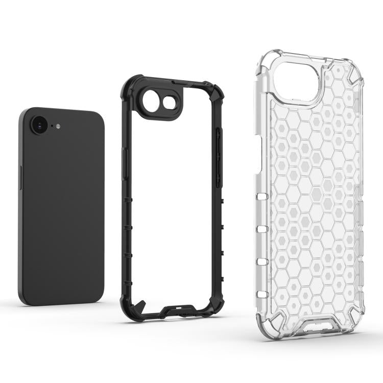 For iPhone 16e Honeycomb Shockproof Phone Case(Red) - iPhone 16e Cases by PMC TechLife | Online Shopping South Africa | PMC TechLife | Buy Now Pay Later Mobicred