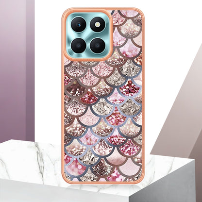 For Honor X6a Electroplating IMD TPU Phone Case(Pink Scales) - Honor Cases by PMC Jewellery | Online Shopping South Africa | PMC Jewellery | Buy Now Pay Later Mobicred