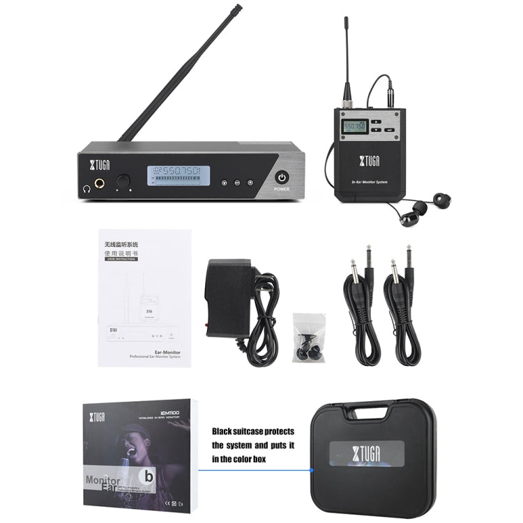 XTUGA  IEM1100 Professional Wireless In Ear Monitor System 1 BodyPacks(AU Plug) - Microphone by XTUGA | Online Shopping South Africa | PMC Jewellery | Buy Now Pay Later Mobicred