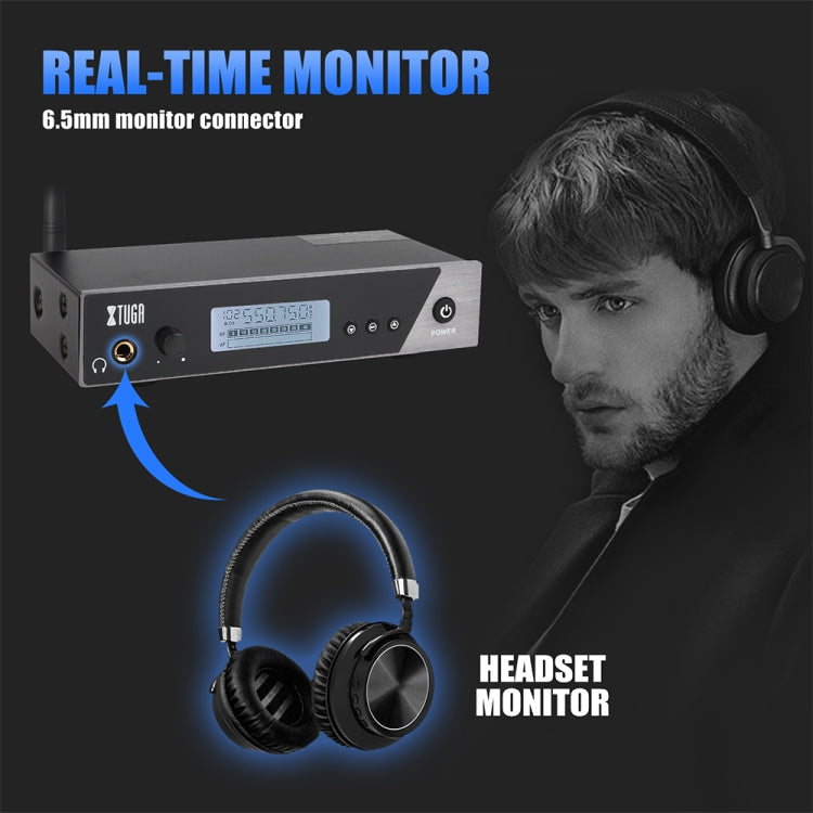 XTUGA  IEM1100 Professional Wireless In Ear Monitor System 1 BodyPacks(EU Plug) - Microphone by XTUGA | Online Shopping South Africa | PMC Jewellery | Buy Now Pay Later Mobicred