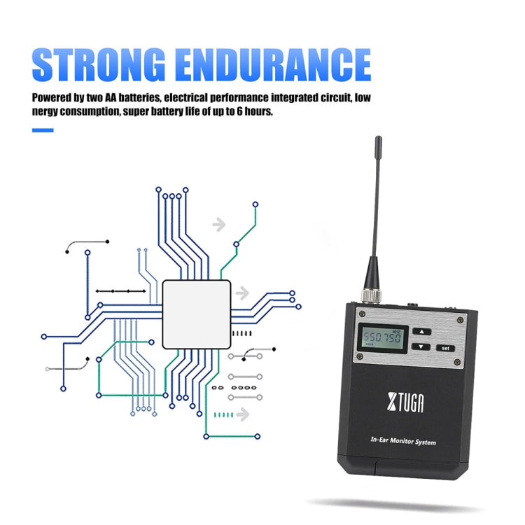 XTUGA  IEM1100 Professional Wireless In Ear Monitor System 4 BodyPacks(AU Plug) - Microphone by XTUGA | Online Shopping South Africa | PMC Jewellery | Buy Now Pay Later Mobicred