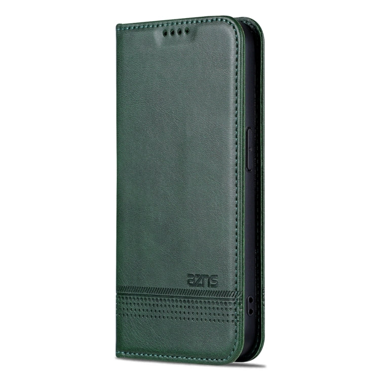 For iPhone 15 Pro Max AZNS Magnetic Calf Texture Flip Leather Phone Case(Dark Green) - iPhone 15 Pro Max Cases by AZNS | Online Shopping South Africa | PMC Jewellery | Buy Now Pay Later Mobicred