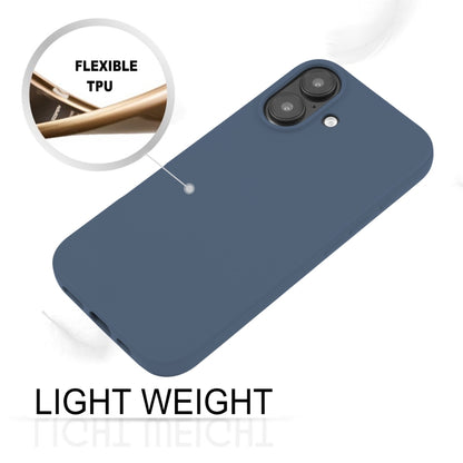 For iPhone 16 Plus GOOSPERY SOFT FEELING Liquid TPU Soft Phone Case(Dark Blue) - iPhone 16 Plus Cases by GOOSPERY | Online Shopping South Africa | PMC Jewellery | Buy Now Pay Later Mobicred