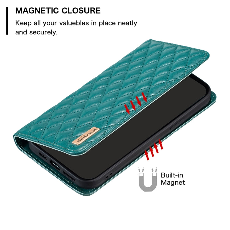 For OPPO A38 4G Diamond Lattice Magnetic Leather Flip Phone Case(Green) - A38 Cases by PMC Jewellery | Online Shopping South Africa | PMC Jewellery | Buy Now Pay Later Mobicred