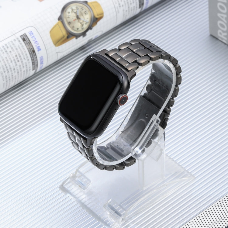 For Apple Watch SE 44mm Five Beads Titanium Steel Watch Band(Grey) - Watch Bands by PMC TechLife | Online Shopping South Africa | PMC TechLife