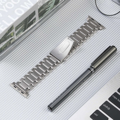 For Apple Watch Series 5 40mm Five Beads Titanium Steel Watch Band(Silver) - Watch Bands by PMC Jewellery | Online Shopping South Africa | PMC Jewellery