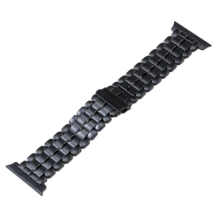For Apple Watch 42mm Five Beads Titanium Steel Watch Band(Black) - Watch Bands by PMC TechLife | Online Shopping South Africa | PMC TechLife