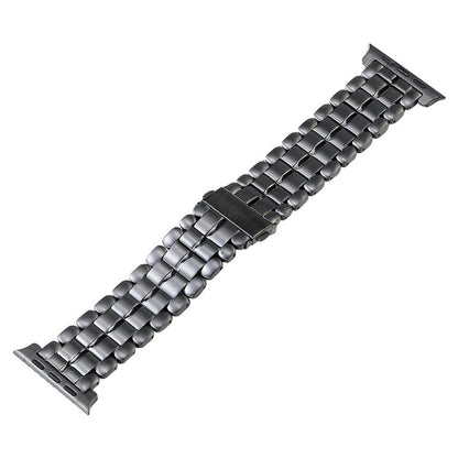 For Apple Watch 38mm Five Beads Titanium Steel Watch Band(Grey) - Watch Bands by PMC Jewellery | Online Shopping South Africa | PMC Jewellery