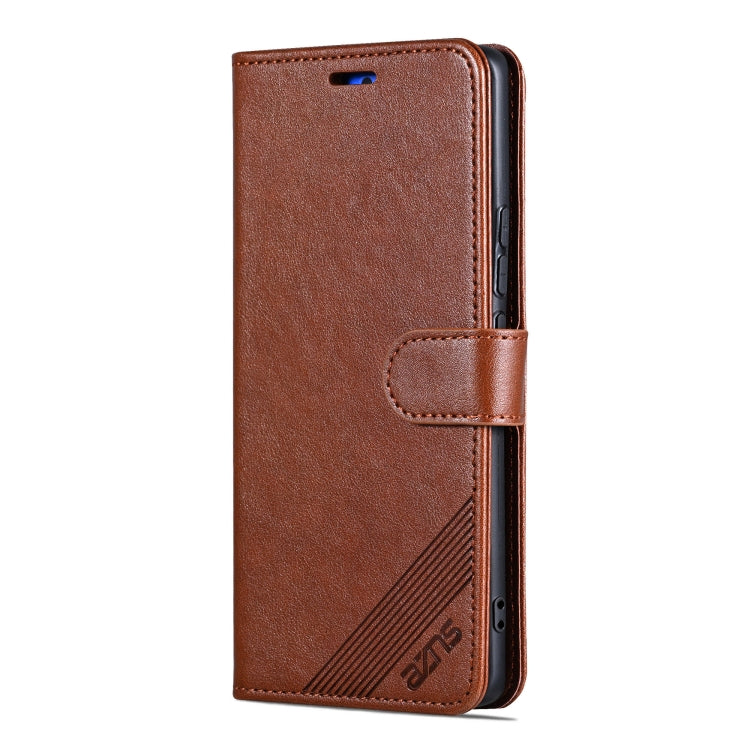 For Huawei Pura 70 AZNS Sheepskin Texture Flip Leather Phone Case(Brown) - Huawei Cases by AZNS | Online Shopping South Africa | PMC Jewellery | Buy Now Pay Later Mobicred