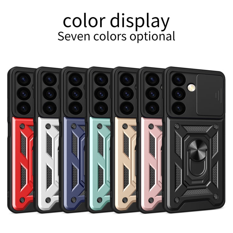 For Samsung Galaxy S24 5G Sliding Camera Cover Design TPU+PC Phone Case(Blue) - Galaxy S24 5G Cases by PMC TechLife | Online Shopping South Africa | PMC TechLife