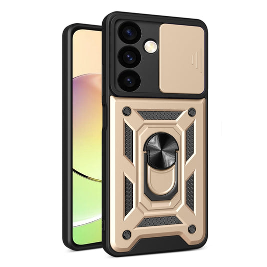 For Samsung Galaxy S24+ 5G Sliding Camera Cover Design TPU+PC Phone Case(Gold) - Galaxy S24+ 5G Cases by PMC Jewellery | Online Shopping South Africa | PMC Jewellery