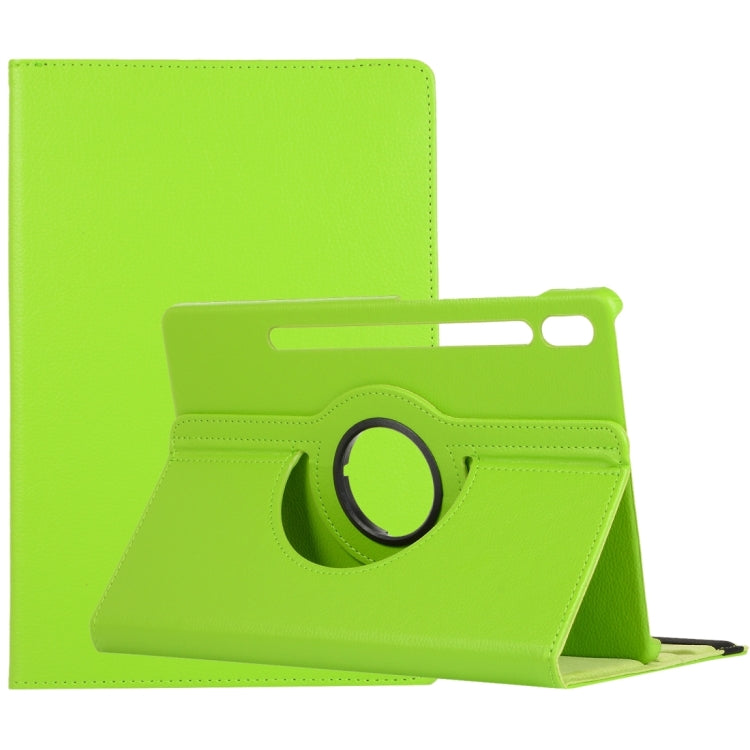 For Samsung Galaxy Tab S10 FE / S9 FE / S9 Litchi Texture 360 Degrees Rotation Holder Leather Tablet Case(Green) - free shipping - PMC Jewellery - Order now!