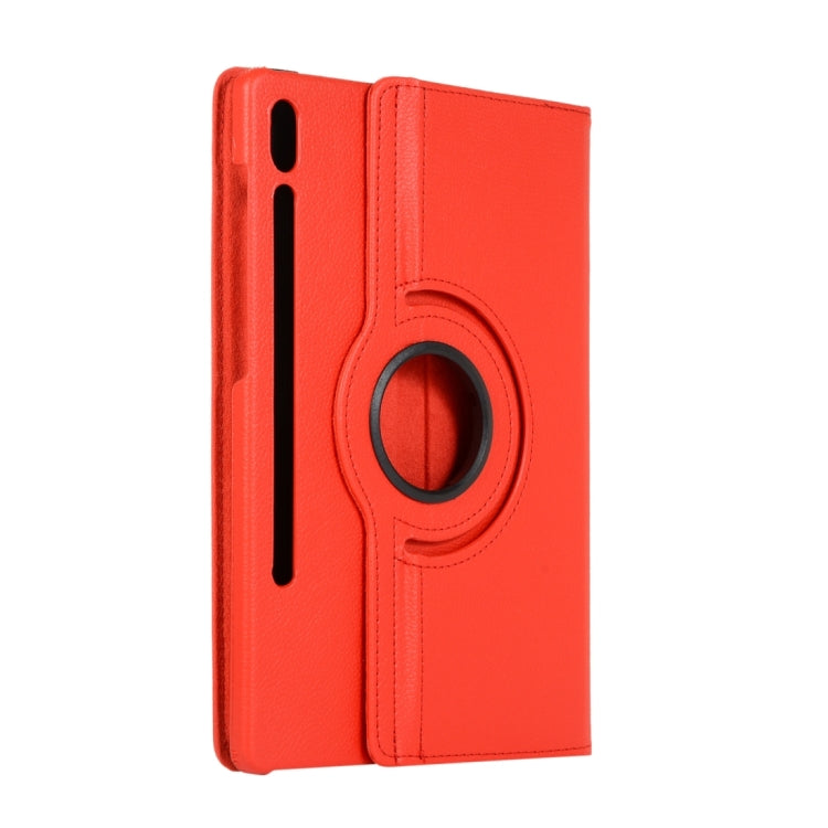 For Samsung Galaxy Tab S9 Ultra 360 Degrees Rotation Holder Litchi Texture Leather Tablet Case(Red) - Galaxy Tab S9 Ultra Cases by PMC Jewellery | Online Shopping South Africa | PMC Jewellery | Buy Now Pay Later Mobicred