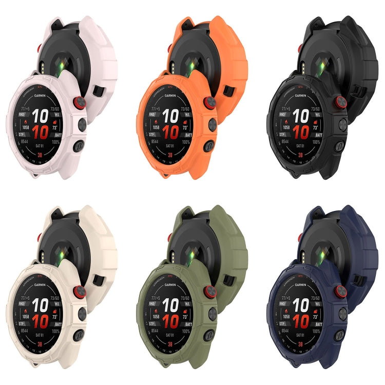 For Garmin Approach S70 42mm Armor Hollow Watch Protective Case(Green) - Watch Cases by PMC TechLife | Online Shopping South Africa | PMC TechLife