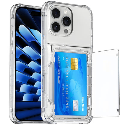 For iPhone 16 Pro Max Crystal Clear Flip Card Slot Phone Case(Transparent) - iPhone 16 Pro Max Cases by PMC Jewellery | Online Shopping South Africa | PMC Jewellery | Buy Now Pay Later Mobicred