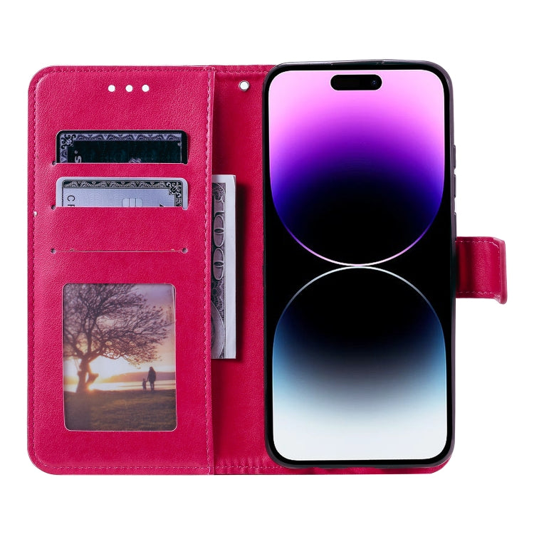 For iPhone 16 Totem Flower Embossed Leather Phone Case(Red) - iPhone 16 Cases by PMC Jewellery | Online Shopping South Africa | PMC Jewellery | Buy Now Pay Later Mobicred