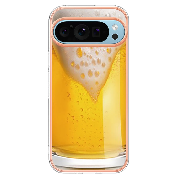 For Google Pixel 9 / 9 Pro Electroplating Dual-side IMD Phone Case(Draft Beer) - Google Cases by PMC Jewellery | Online Shopping South Africa | PMC Jewellery | Buy Now Pay Later Mobicred