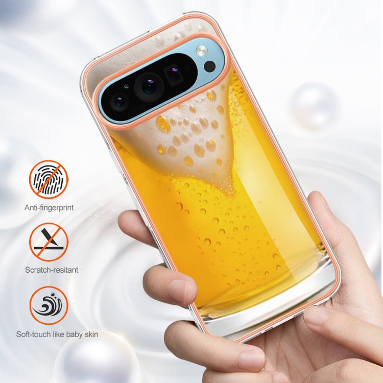 For Google Pixel 9 / 9 Pro Electroplating Dual-side IMD Phone Case(Draft Beer) - Google Cases by PMC Jewellery | Online Shopping South Africa | PMC Jewellery | Buy Now Pay Later Mobicred